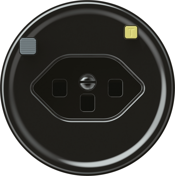 Prise FI origin 1×type 23 30mA 16A 230V 60×60mm noir 