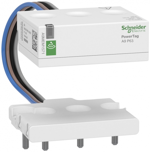 Capteur d'énergie Schneider Electric sans fil PowerTag P 3PN haut max.63A 