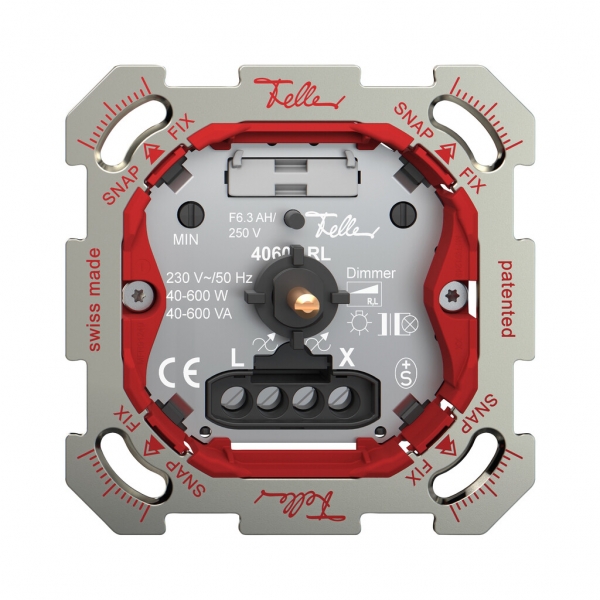 Variateur ENC Feller SNAPFIX® coupure de phase asc.40…600W/40…600VA 