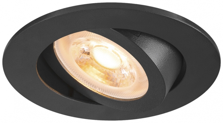 Downlight LED SLV NEW TRIA 68 GU10 1×10W VAR Ø82mm noir 