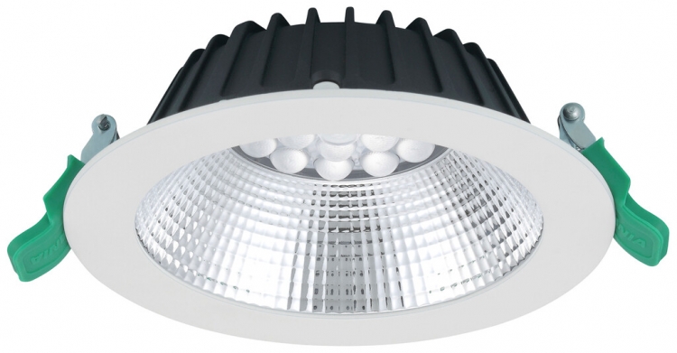 LED-Downlight Sylvania Insaver Slim IP44 UGR19 9.5W 1200lm 840 70° Ø165mm 