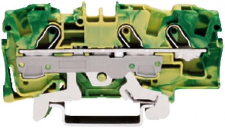 Morsetto di passaggio WAGO TOPJOB S 6mm² 3L verde/giallo ser.2006 
