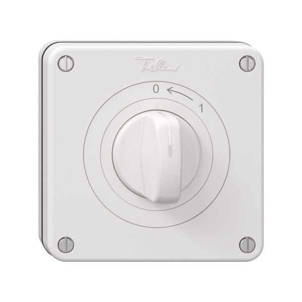 Contact pivotant NUP NEVO, avec manette, KS, 0 <- 1, blanc 