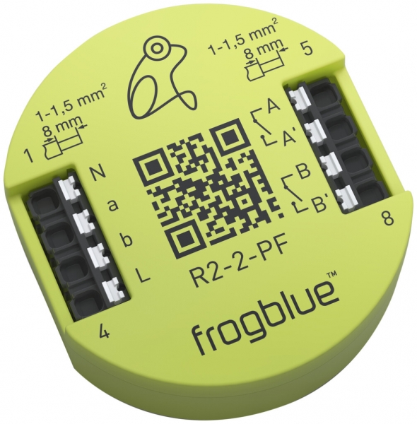 Relè RF INS frogblue frogRelay2-2-PF, 2-canale 230V max. 6A, 2 entrate 
