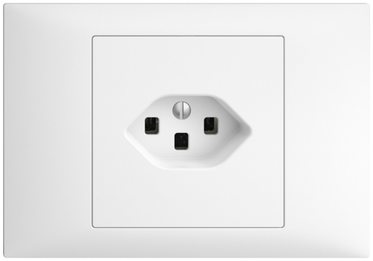 Prise INC EDIZIOdue T23 16A blanc, avec bornes enf. 