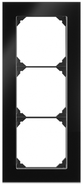 Cadre de recouvrement ENC EDIZIO.liv prestige SNAPFIX® 3×1/1×3 214×94mm ve-no 