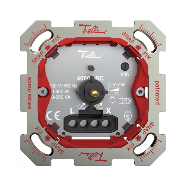 Regolatore INC Feller SNAPFIX® rottura di fase basso 20…600W/20…600VA 