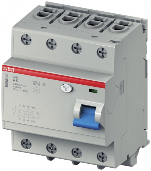 Interrupteur différentiel SMISSLINE TP 63/30 3P+N 63A/30mA légèrement retardé 