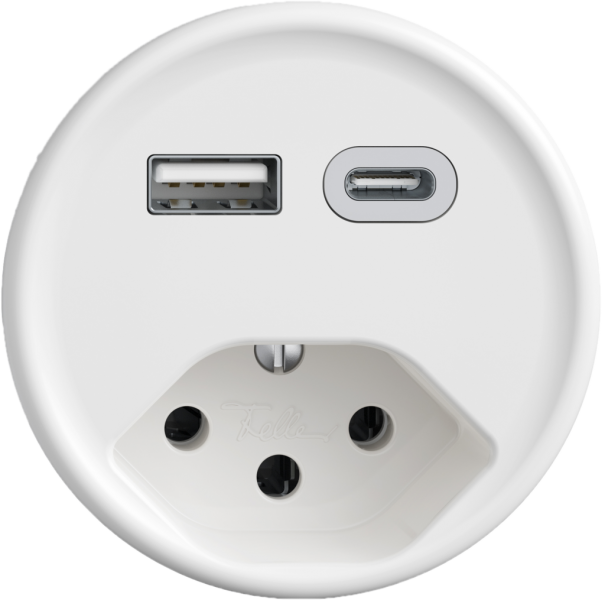 Presa di carica USB STANDARDdue SNAPFIX® USB A+C/T13 3A 230V AC bi 