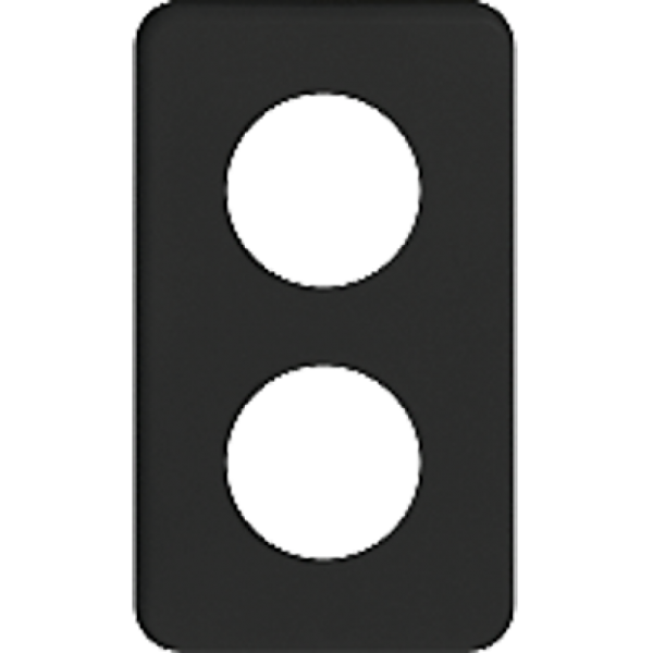 Abdeckplatte I-I 2×43mm schwarz 