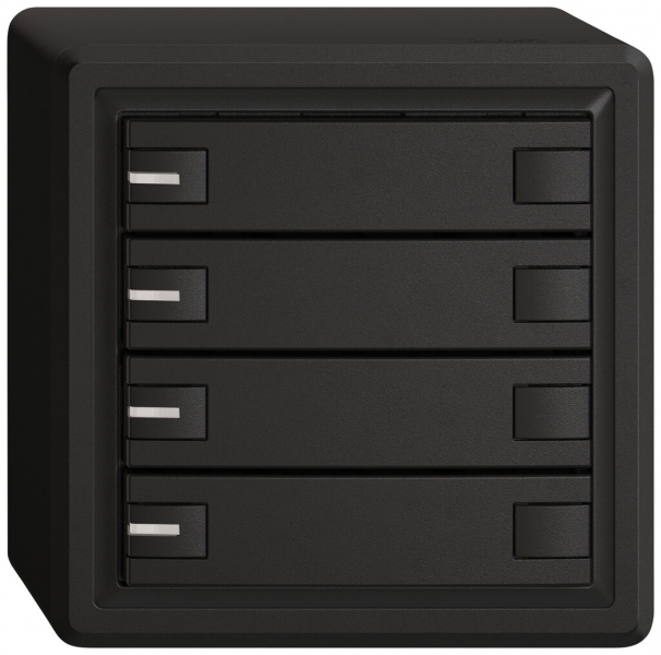Poussoir KNX RGB AP EDIZIO.liv SNAPFIX® capteur temp.RGB-LED 4× comm.2T no 