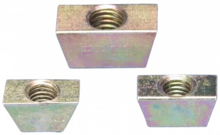 Écrou trapézoïdale Caddy HW M10 15°, zingué 
