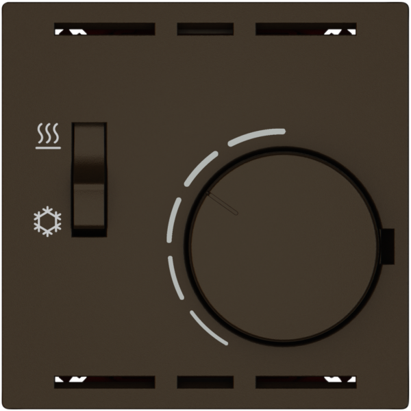 Raumthermostat EDIZIO.liv SNAPFIX® m.Schalter Heizen/Kühlen 230VAC 50Hz br 