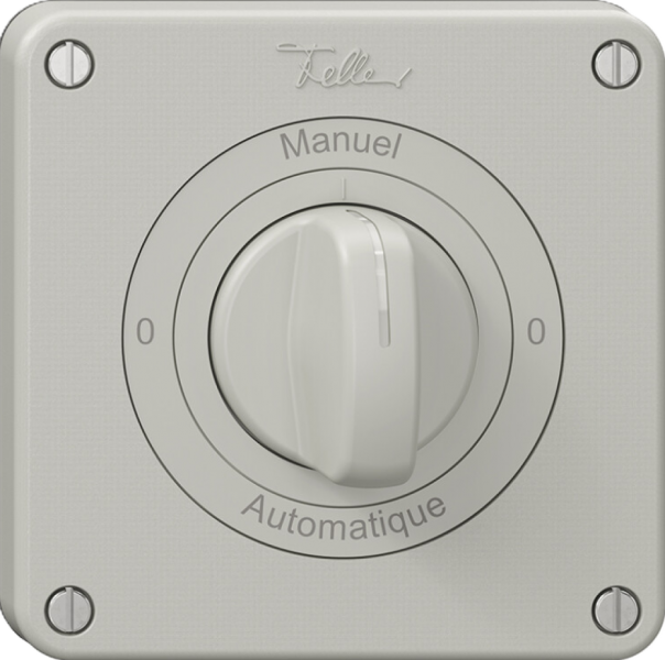 Interruttore rotativo NEVO N.CO 2/1 L, manopola, KS, 0-Manuel-0-Automatique, grc 