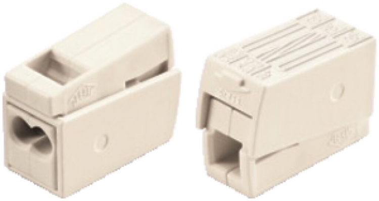 Borne WAGO pour luminaire WAGO 1…2.5/0.5…2.5mm² blanc 