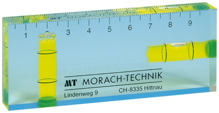 Livella ad acqua Morach-Technik AG 100×40×15mm trasparente 
