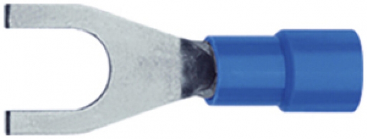 Cosse à sertir forme fourche Ferratec M6 isolé PC 1.5…2.5mm² bleu 100 pièces 