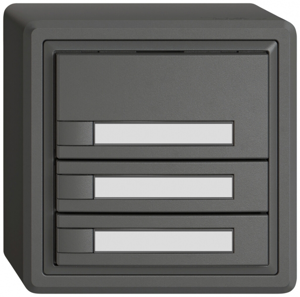 Poussoir KNX RGB AP EDIZIO.liv SNAPFIX® capteur temp.s.LED étiqu.3× comm.1T grf 
