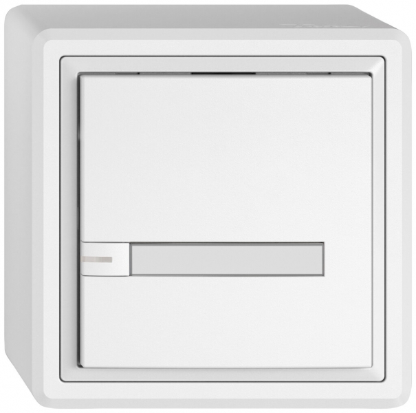 Poussoir KNX RGB AP EDIZIO.liv SNAPFIX® capteur temp.RGB-LED étiqu.1×com.1T bc 