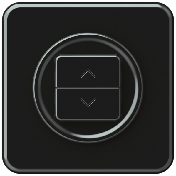 Interruttore tapparelle INC origin 1P 2×tasti 92×92mm nero 