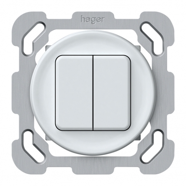 Pulsante KNX INC origin 2×tasti bianco 