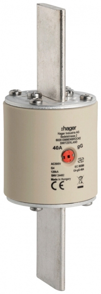 Fusibile HPC Hager SEV G4 500V AC 40A gG indicatore centrale 