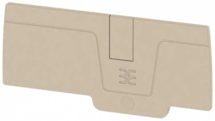 Plaque de fermeture Weidmüller série A AEP 3C 6 82.6×2.1mm, beige 