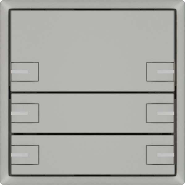 Pulsante universale EDIZIO.liv UNI SNAPFIX® c.LED RGB 3× com.2T grc 