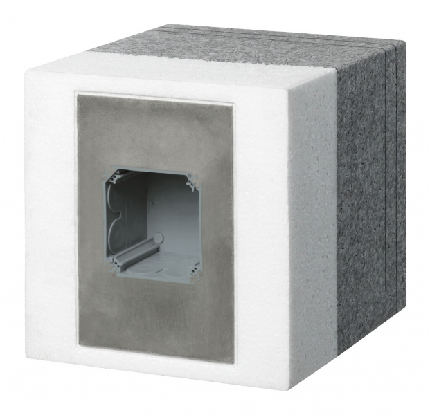 Supporto apparecchio con scatola da incasso grd.1/E, 100…140mm 