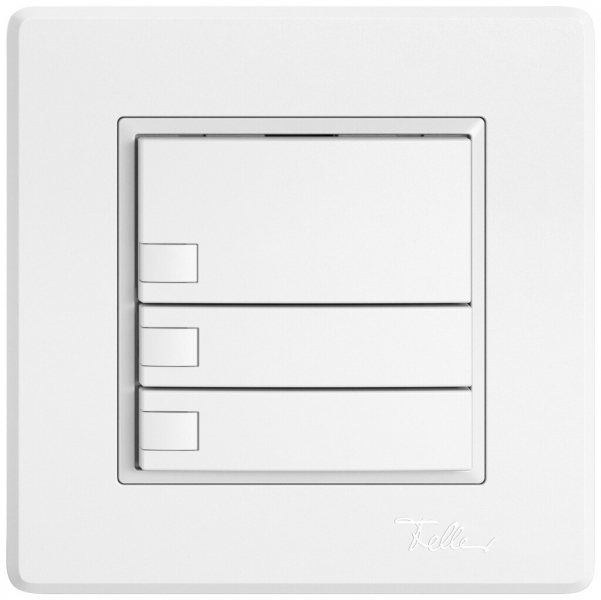 Poussoir universel ENC EDIZIO.liv UNI SNAPFIX® 5…48V s.LED 3× comm.1T bc 