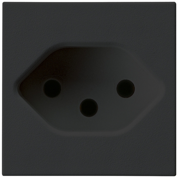 Presa INS Hager tipo 13 nero 45×45 con morsetti a innesto 