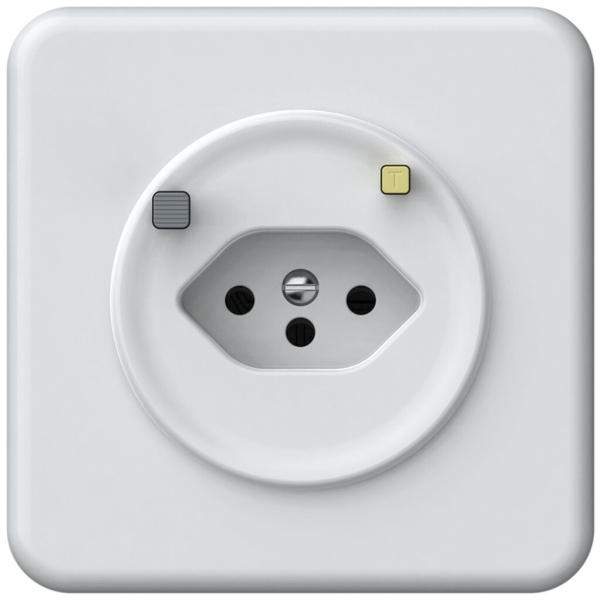 Prise FI ENC origin 1×type 13 30mA 10A 230V 92×92mm blanc 