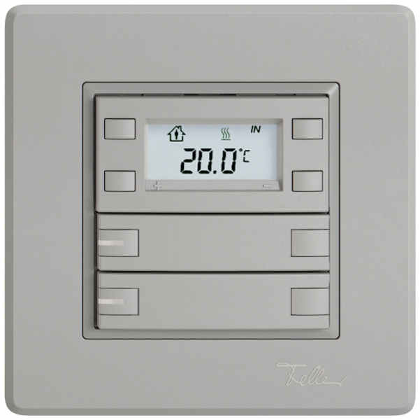 Poussoir RTH ENC EDIZIO.liv SNAPFIX® a.RGB-LED 2×touches comm.2T grc 
