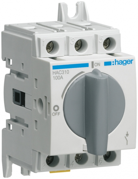 Interrupteur sectionneur Hager HAC310 3L 100A 