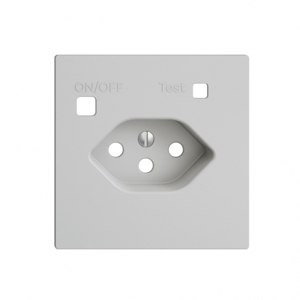 Kit frontal EDIZIOdue pour prise FI F, T13, gris clair 