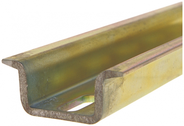 Barre profilée EN-50022-35 L=2m acier zingué perforé 