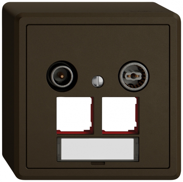 Prise multimédia AP TV-R EDIZIO.liv SNAPFIX® EASYNET p.2×RJ45 S-One 15dB br 