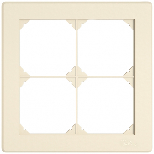 Cadre de recouvrement ENC EDIZIO.liv SNAPFIX® 2×2 156×156mm cr 