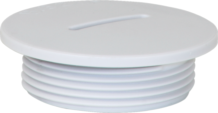 Bouchon avec rebord PS M32 gris clair 