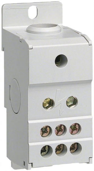 Bloc répartiteur Hager 160A 1L 1×10…70mm² 6×2.5…16mm² 