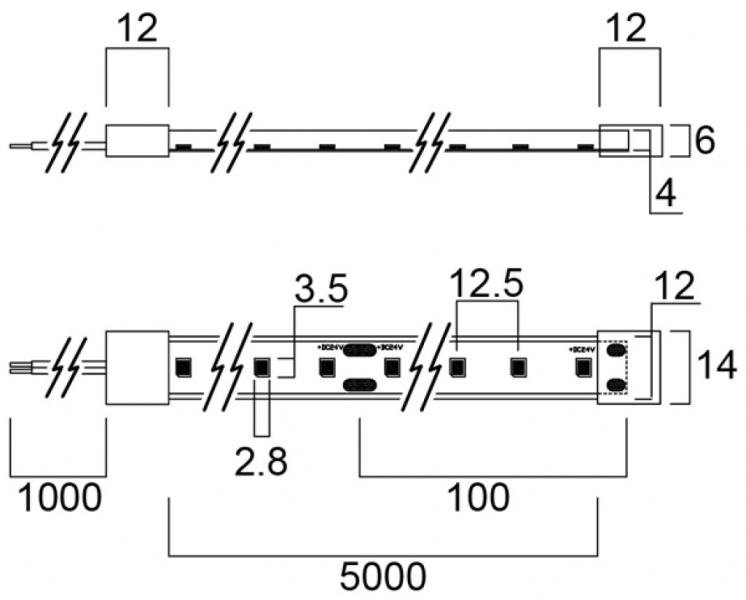 Fascia luminosa LED Feilo Sylvania Flex Pro 24V 14.4W/m 1780lm/m 4000K 5m 