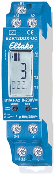 Contatore ore/impulsi AMD Eltako, BZR12DDX-UC LCD 