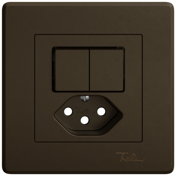 Kit di montaggio INC EDIZIO.liv SNAPFIX® per combi.T13 con 2 tasti ma 