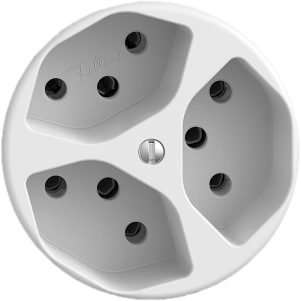 UP-Steckdose STANDARDdue 3×T13 weiss 