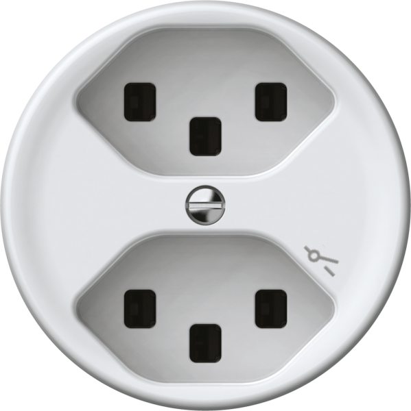 Presa origin 2×tipo 23 1×S 16A 230V 60×60mm bianco 