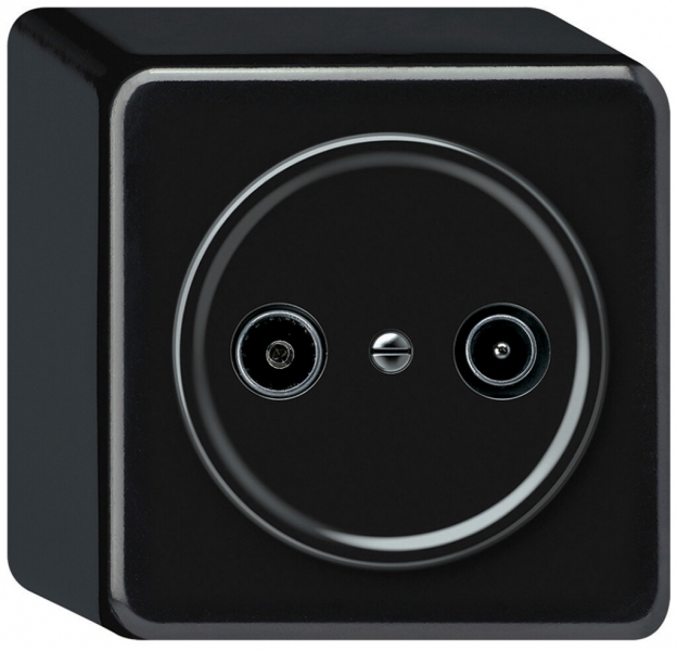 AP-Antennendose TV-R origin Durchgangsdose 18.5dB 1.7dB schwarz 
