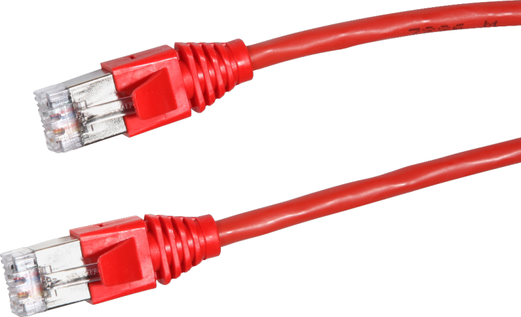 Cavo di allacciamento S/UTP RJ45-RJ45 0.5m rosso senza alogeno 