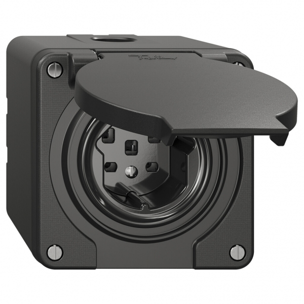 Presa NAP NEVO, 1×T25, IP21, nero 