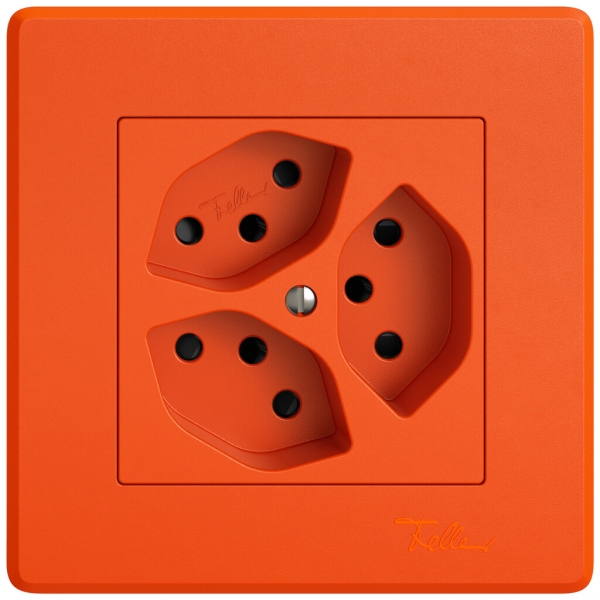 Prise ENC EDIZIO.liv SNAPFIX® 3×T13 avec shutter ora 