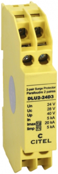 Parasurtenseur Flury DLU, type 3, 24VDC, 2×2 fils 